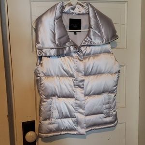 Talbots puffer silver vest